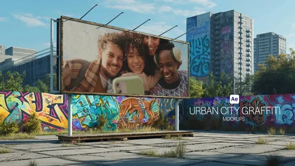 Urban City Graffiti Walls Mockups 52377467 Videohive