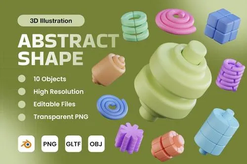 Abstract Shapes 3D Icon V.5 VEHFP8J