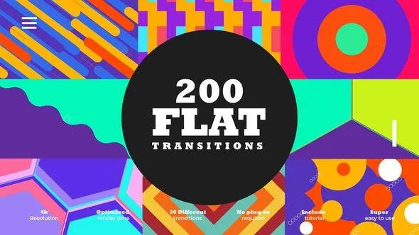 Flat Transitions Pack 52476075 Videohive