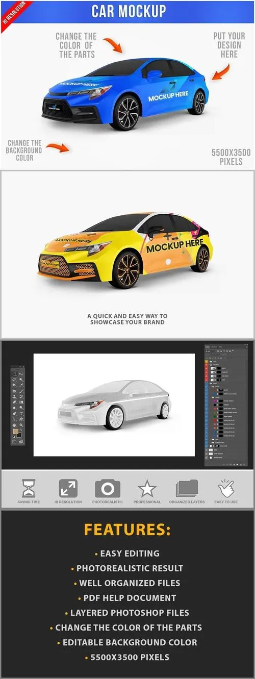 Car Mockup DUYCRVQ