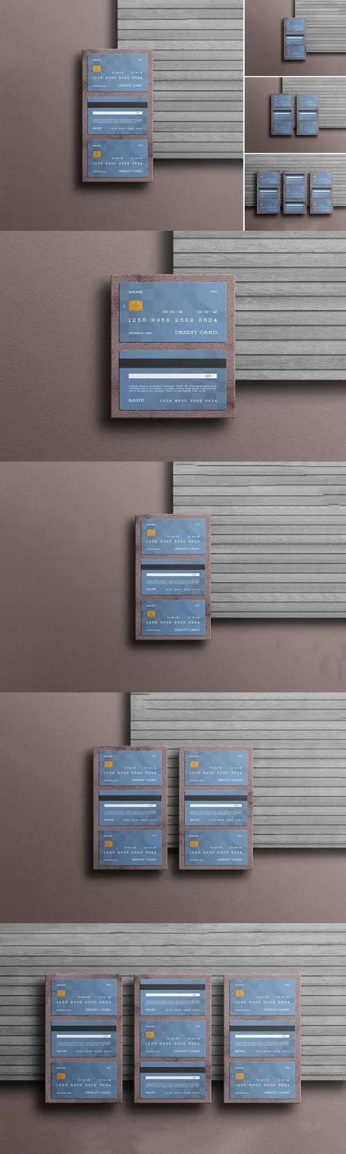 Credit Card Branding Mockup Set G6WD7FZ