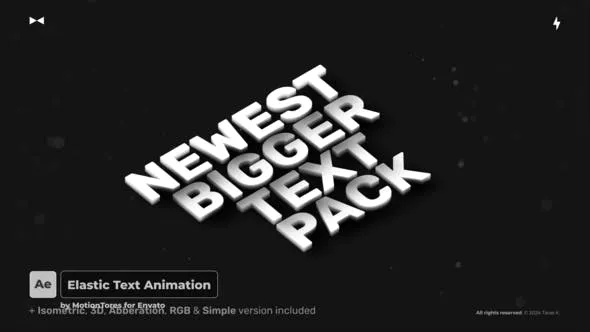 Elastic Text Animation \ AE 52301924 Videohive