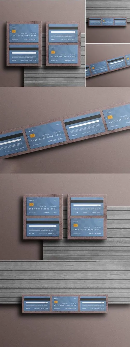 Credit Card Branding Mockup Set EZ3V6LC