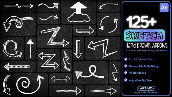 125 Sketch Hand Drawn Arrows 52307884 Videohive