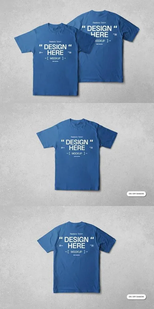 Reguler Blue Tshirt Mockup TJGLD7T