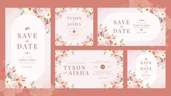 Angled Wedding Invitation 52306734 Videohive