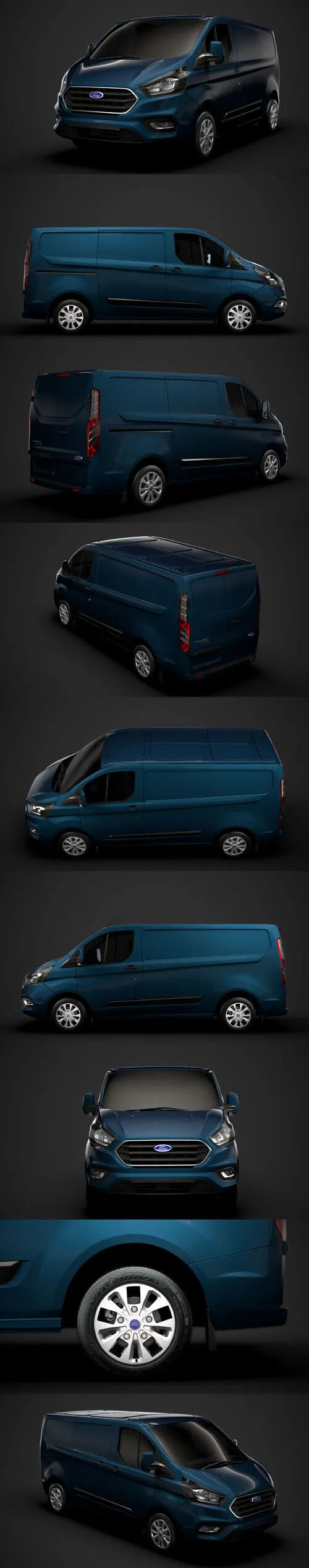 Ford Transit Custom L1H1 2020 3D Model