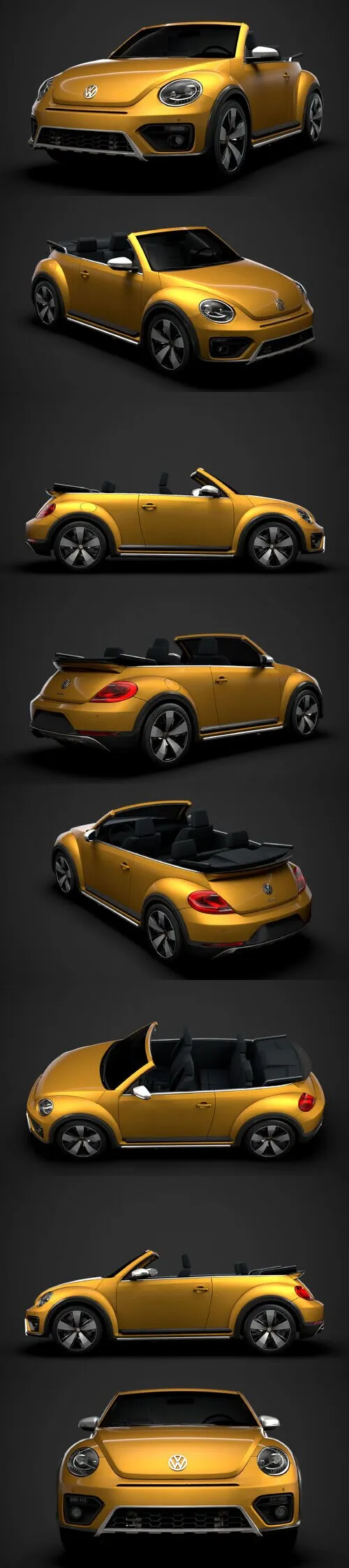 VW Beetle Dune Convertible 2020 3D Model