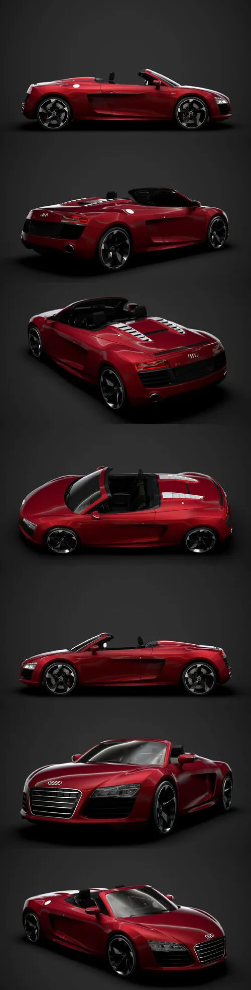 Audi R8 V10 Spyder 2016 3D Model