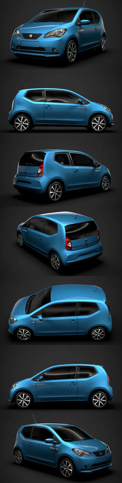 Seat Mii Electric 3d 2020 3D Model