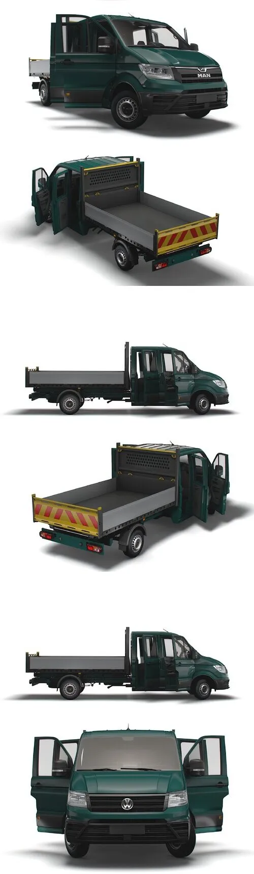 VW Crafter Double Cab Tipper HQ Interior 2023v Model