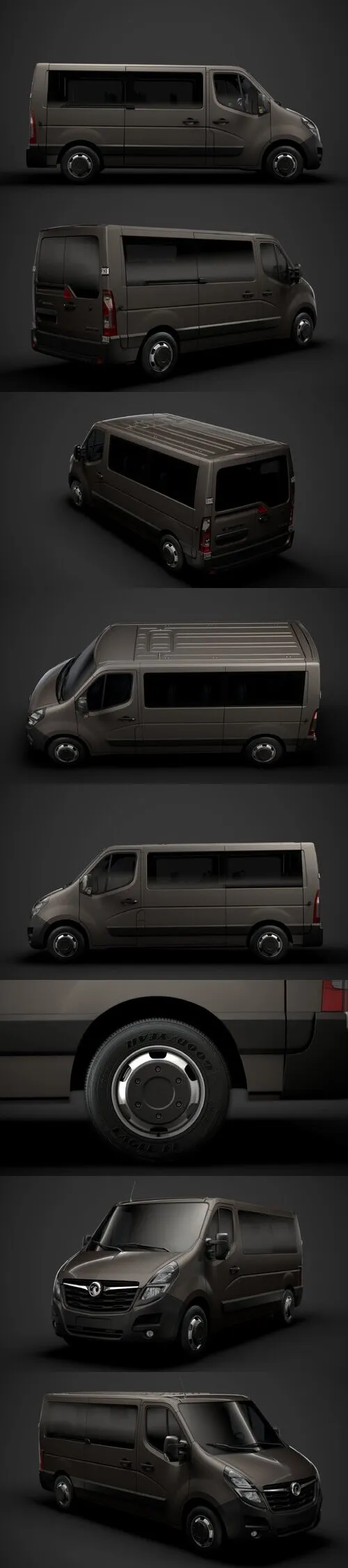 Vauxhall Movano L2H1 WindowVan 2020 3D Model