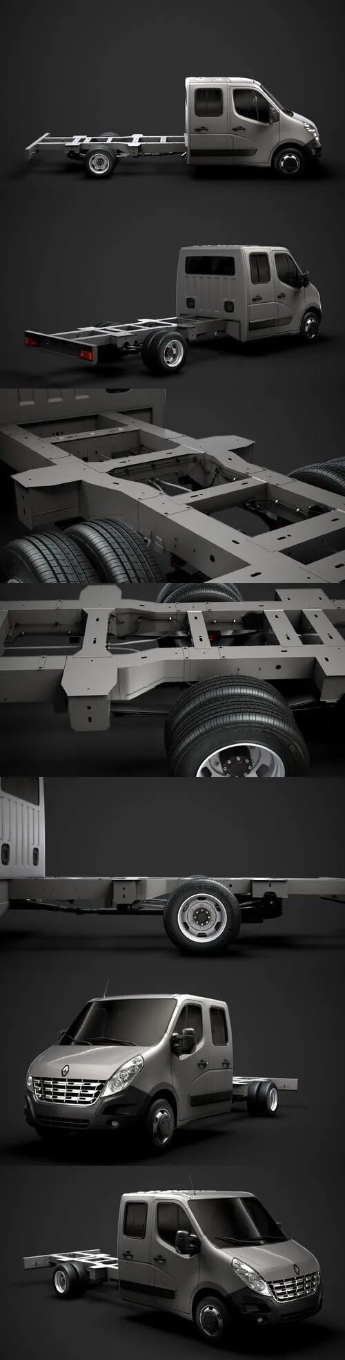 Renault Master CrewCab DW E30 Chassis 2010 3D Model