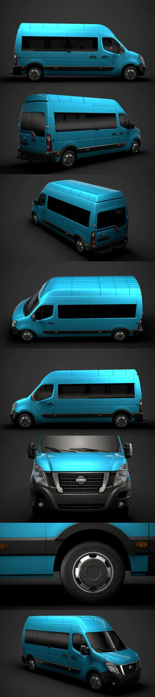 Nissan NV 400 L3H3 Minibus 2020 3D Model