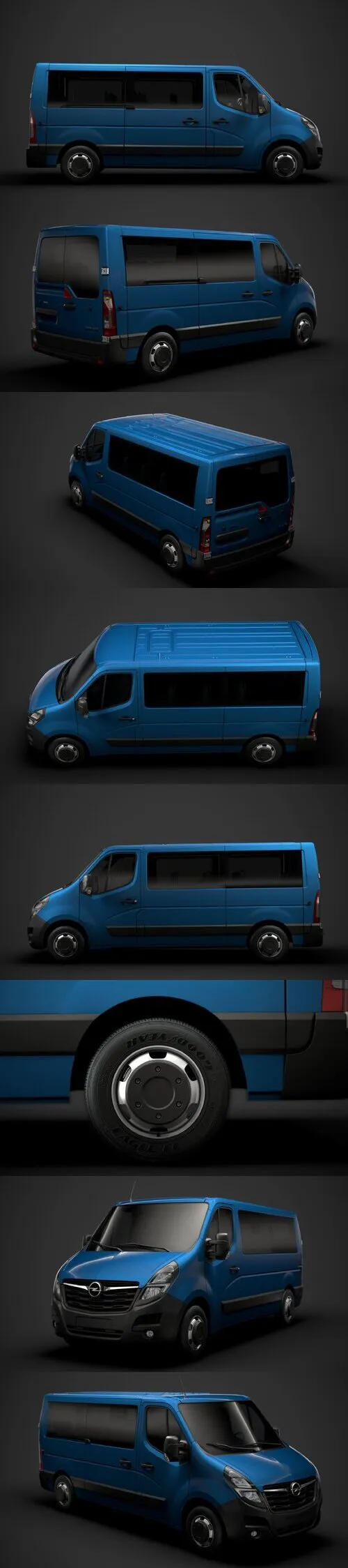 Opel Movano L2H1 WindowVan 2020 3D Model