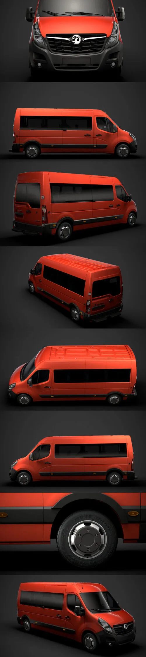 Vauxhall Movano L3H2 Minibus 2020 3D Model