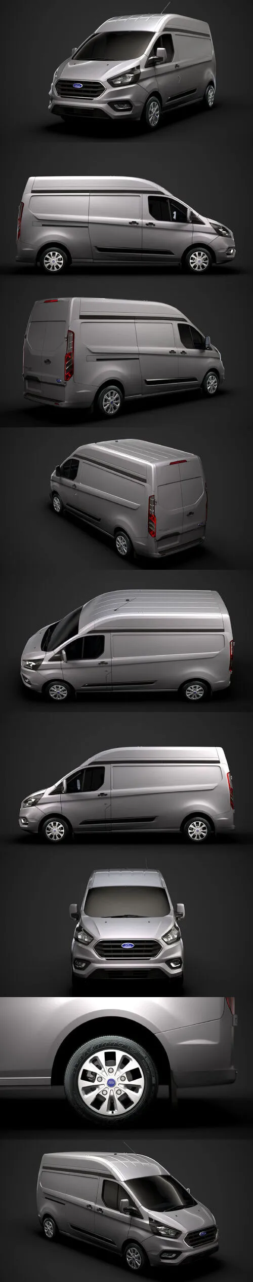 Ford Transit Custom L2H2 2020 3D Model