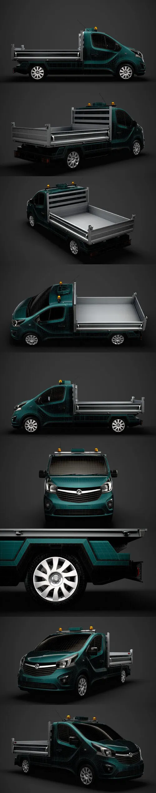 Vauxhall Vivaro Tipper 2014 3D Model