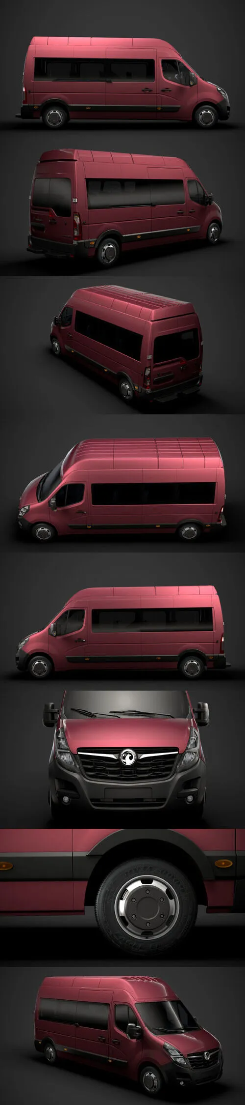 Vauxhall Movano L3H3 Minibus 2020 3D Model