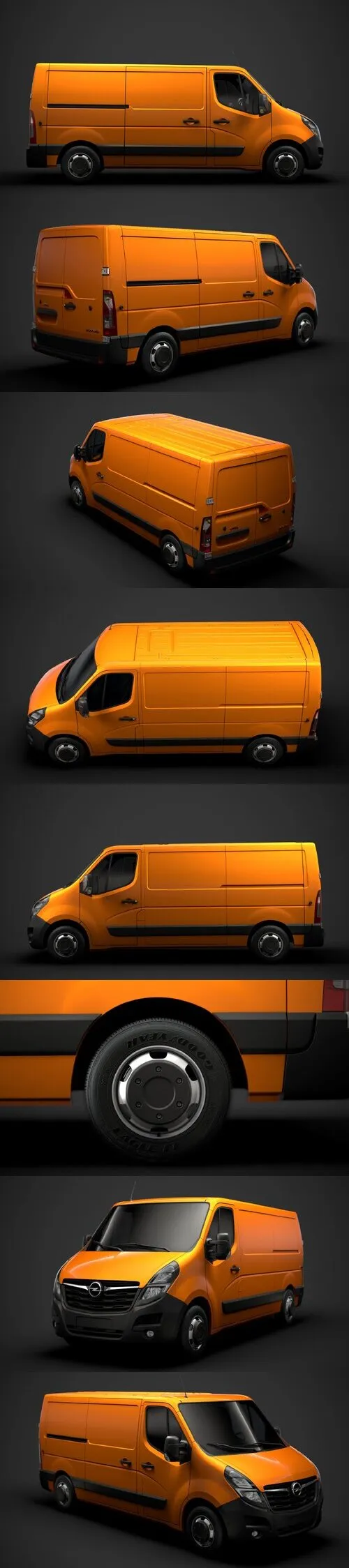 Opel Movano L2H1 Van 2020 3D Model