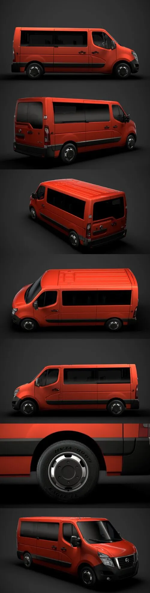 Nissan NV 400 L2H1 WindowVan 2020 3D Model