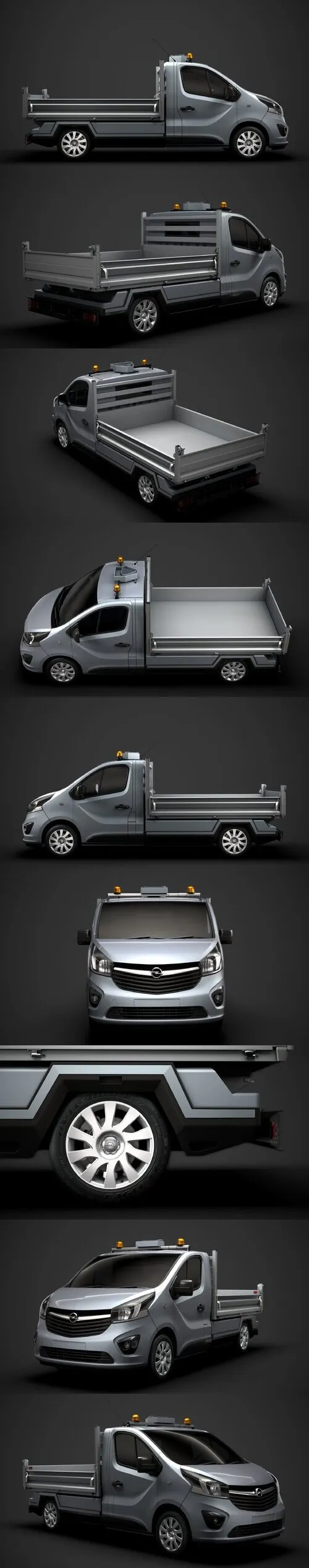 Opel Vivaro Tipper 2014 3D Model