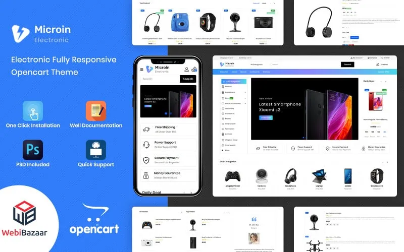 Microin - Shopping Mall OpenCart Template