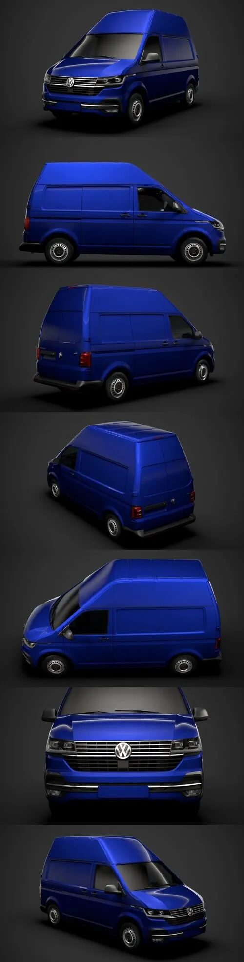 Volkswagen Transporter Van L1H3 T61 2020 3D Model