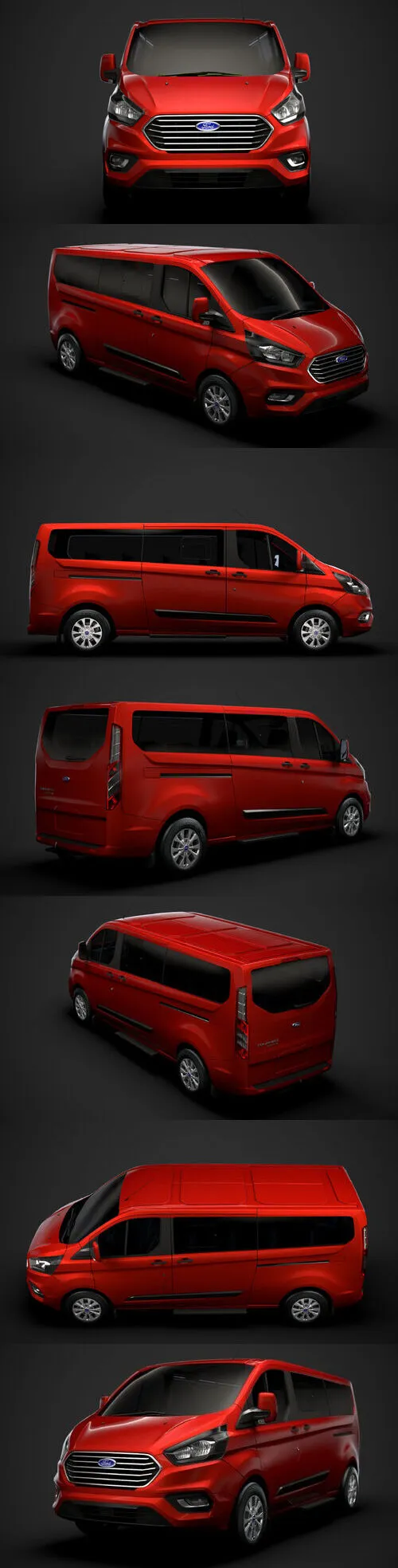 Ford Tourneo Custom L2H1 2020 3D Model