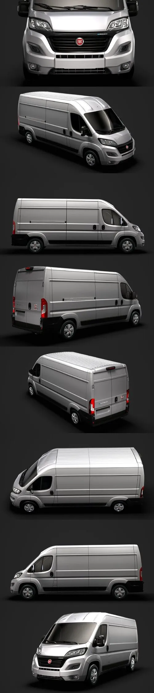 Fiat E-Ducato Van L3H2 2020 3D Model