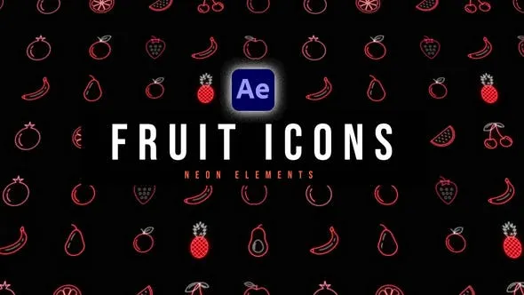 Fruit Neon Icons 53564142