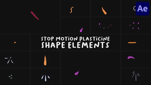 Stop Motion Plasticine Shape Elements for After Effects 53578136