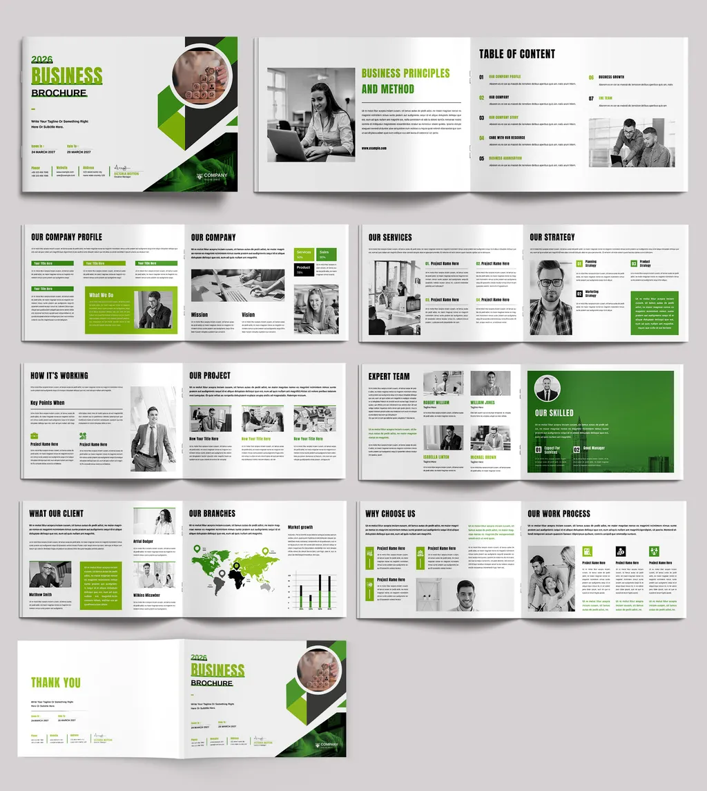 Business Brochure Template Landscape 773252525