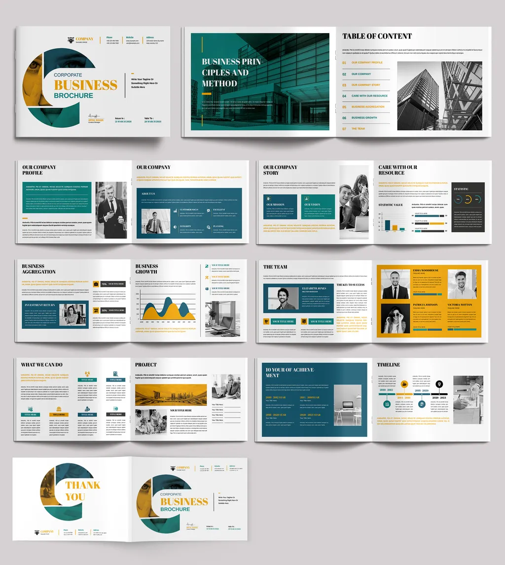 Business Brochure Template Landscape 769143416 Adobestock