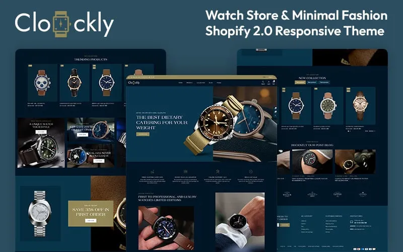Clockly - Smart Watch Store & Minimal Fashion Shopify 2.0 Responsive Theme Shopify Theme