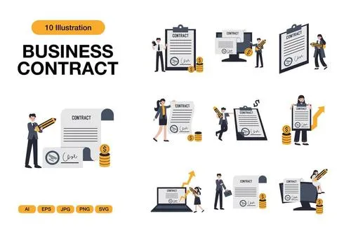 Business Contract Illustrations