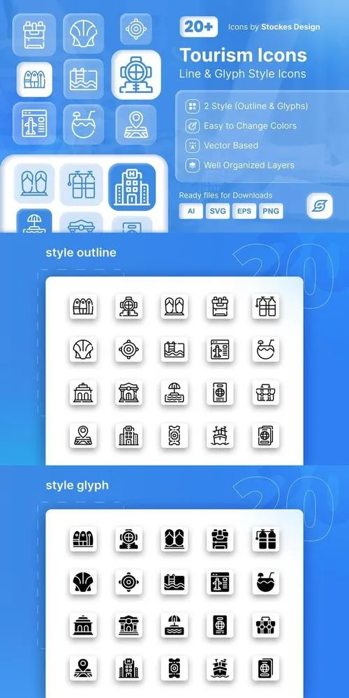 Tourism icons Pack