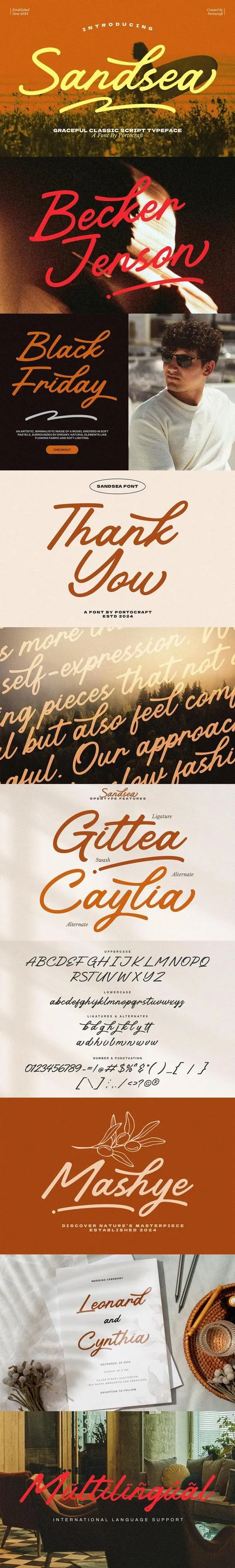 Sandsea Graceful Font