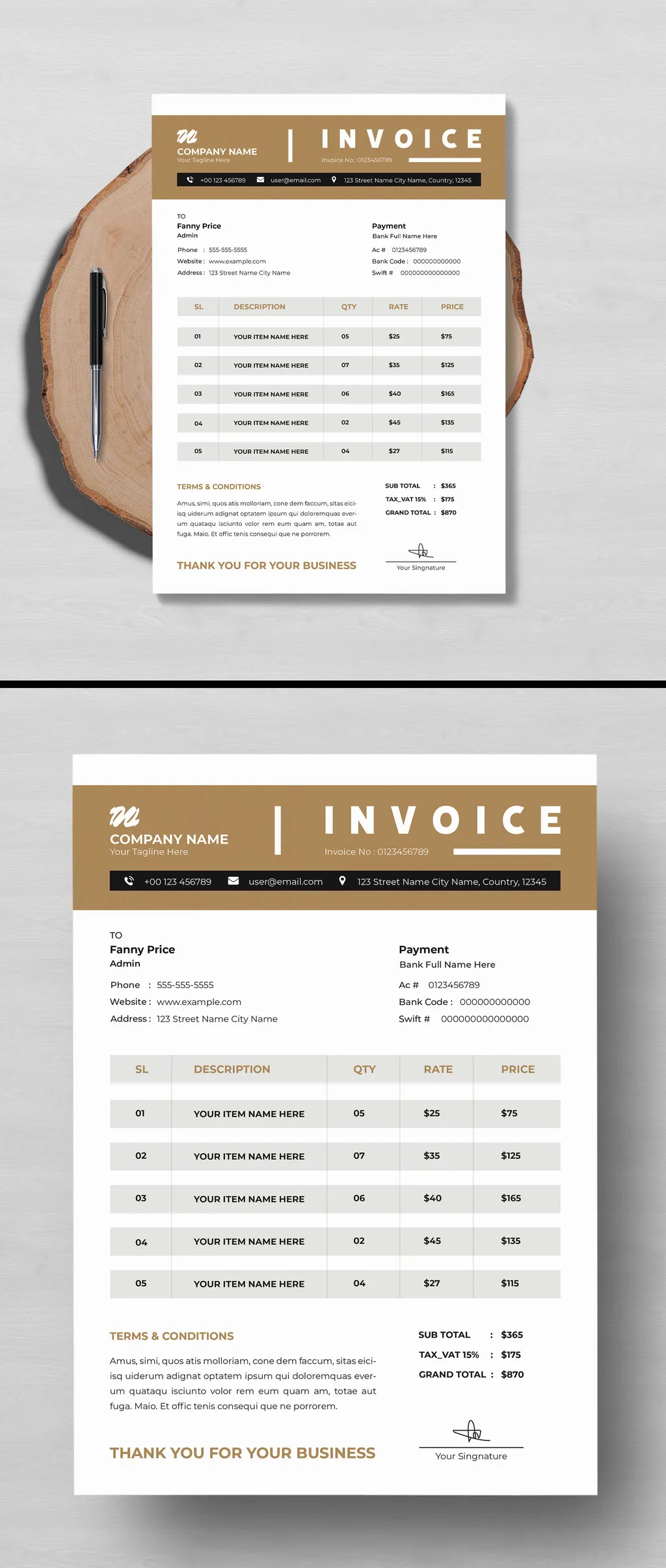 Businsess Invoice Template Layout 760486633