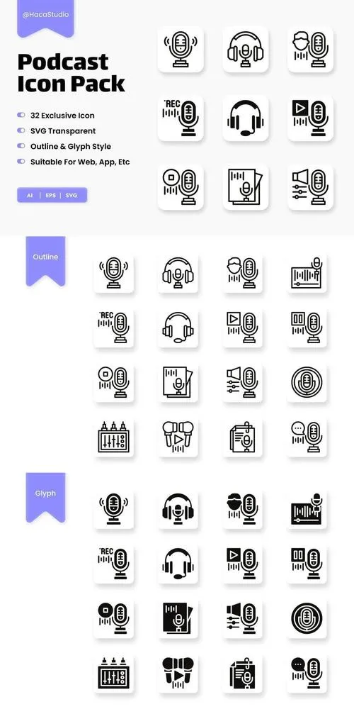 Podcast Icons 5Y3BGS3