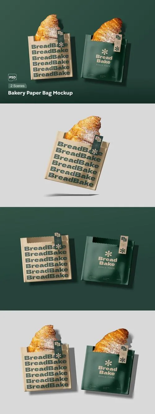 Bakery Paper Bag Mockup 4J2G9V3