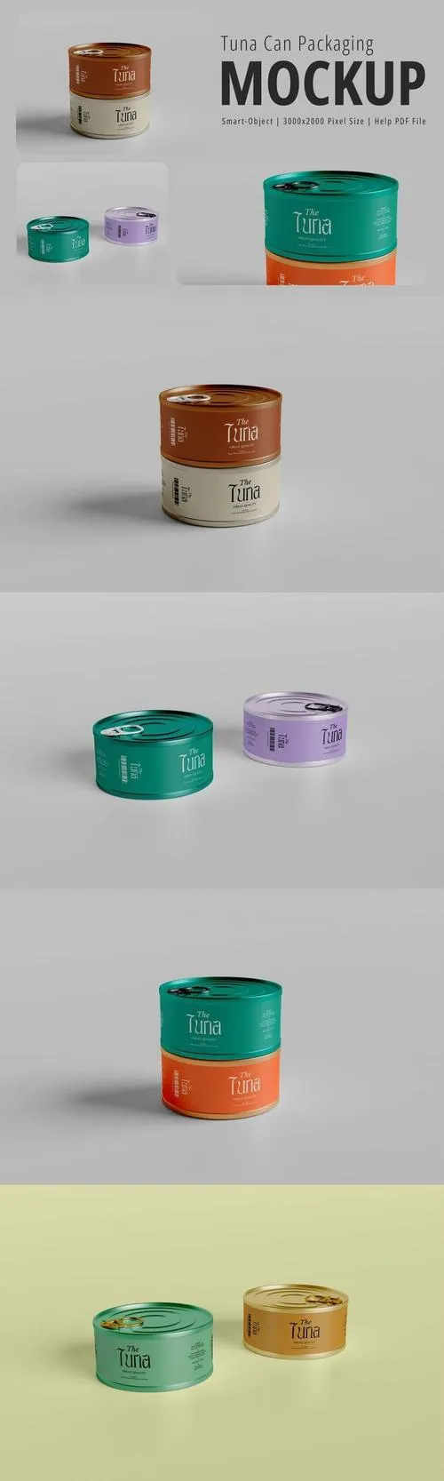 Tuna Can Packaging Mockup 2GRU2Z9