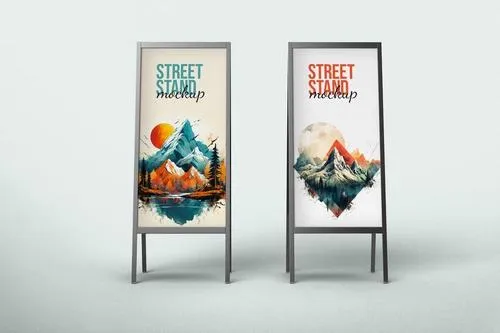 Street Stand Mockup / Poster 8X5BFUU