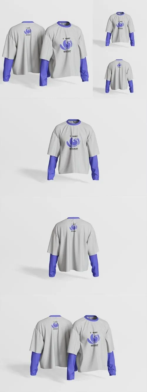 Long Sleeves T Shirt Mockup