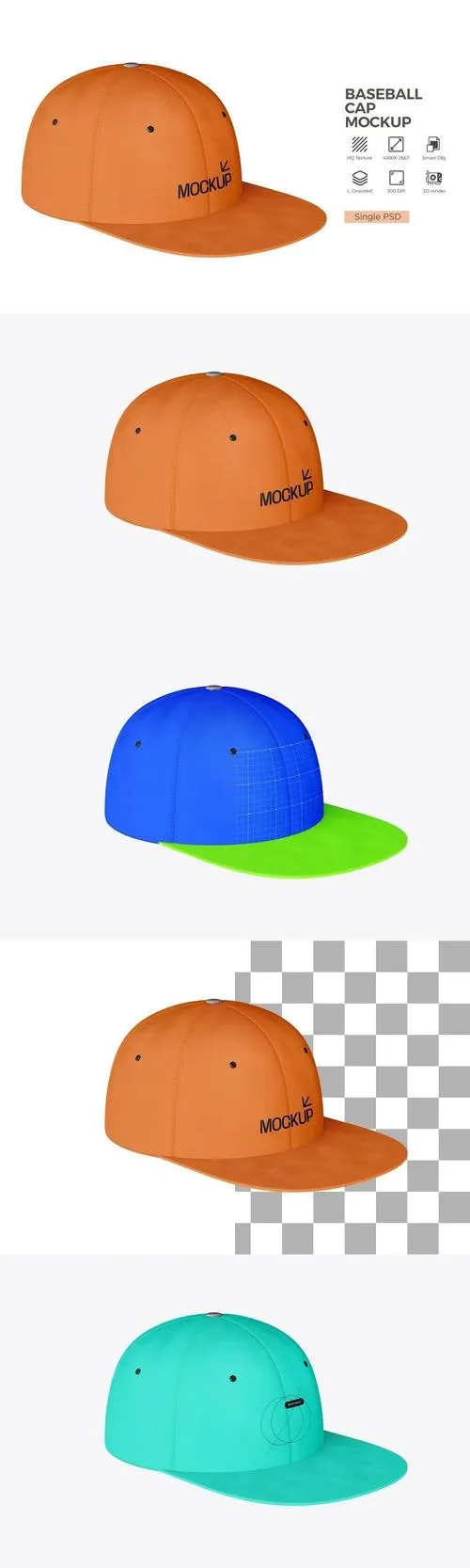 Snapback Cap Mockup N2CD9ES