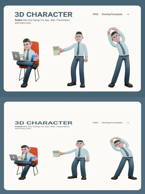 Finance 3D Cartoon Character for Analysis