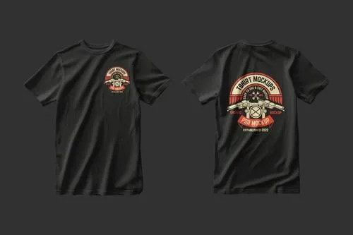 Black Tshirt Mockup A8ML6LH