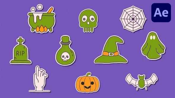 Halloween Sticker | AE 54844820 Videohive