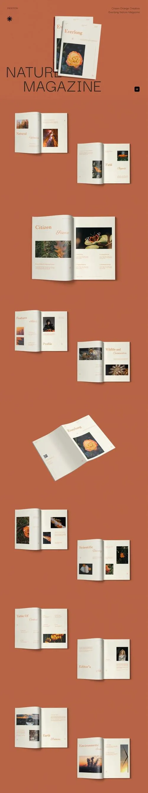 Cream Orange Creative Nature Magazine | 001