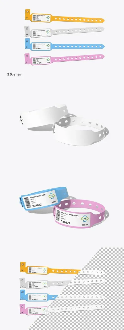 Medical Wristband Mockup EX47BVU